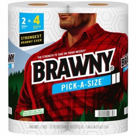 GEORGIA PACIFICRPORATION Brawny Paper Towels, 2 Ply, 120 Sheets, White 44375